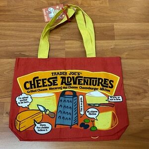 ❤️ Trader Joe’s Reusable Cheese Tote Bag NWT
